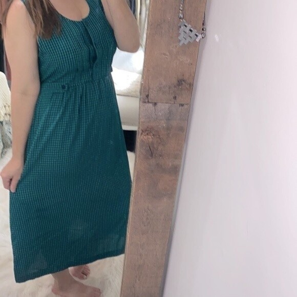 Vintage blue and green maxi dress size 14-16 - Picture 2 of 11